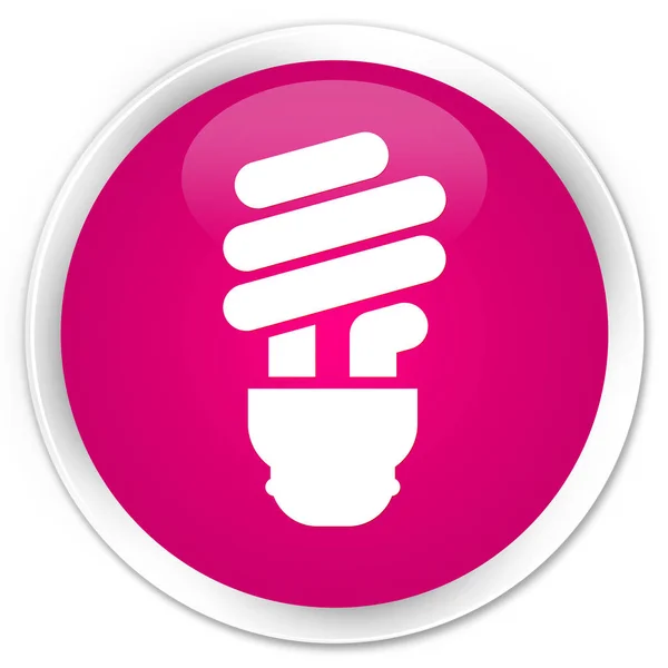 Glühbirne Symbol Premium rosa runden Knopf — Stockfoto