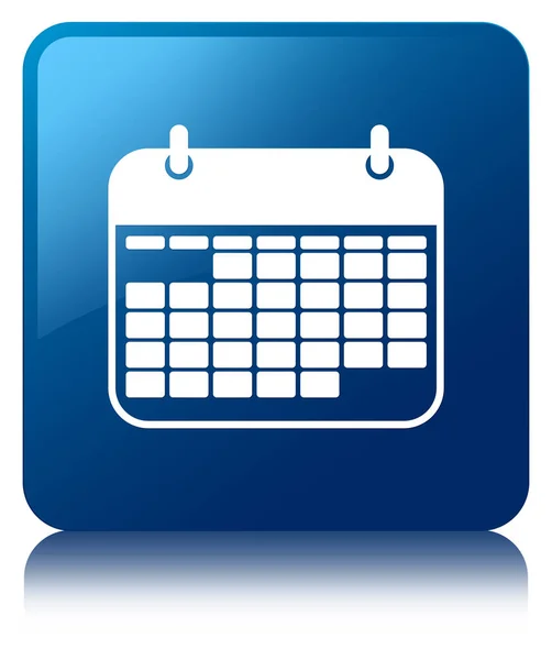 Kalendern ikonen blå fyrkantiga knappen — Stockfoto