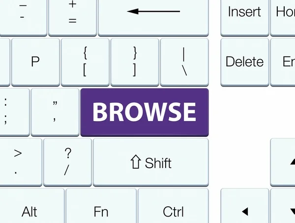 浏览紫色键盘按钮 — 图库照片
