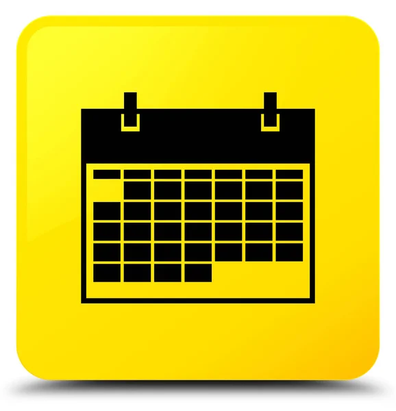 Calendário ícone amarelo botão quadrado — Fotografia de Stock