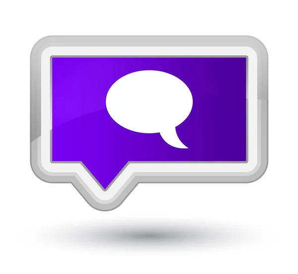 Chatt ikonen prime lila banner-knapp — Stockfoto