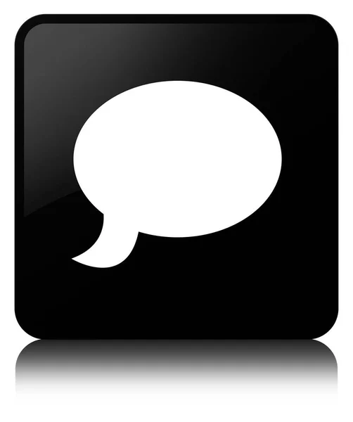 채팅 아이콘 검은 사각형 버튼 — 스톡 사진