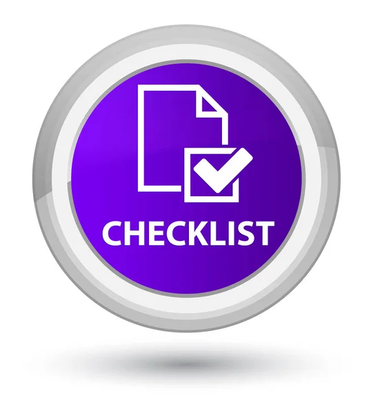 Checklist Prime purple round button — стоковое фото