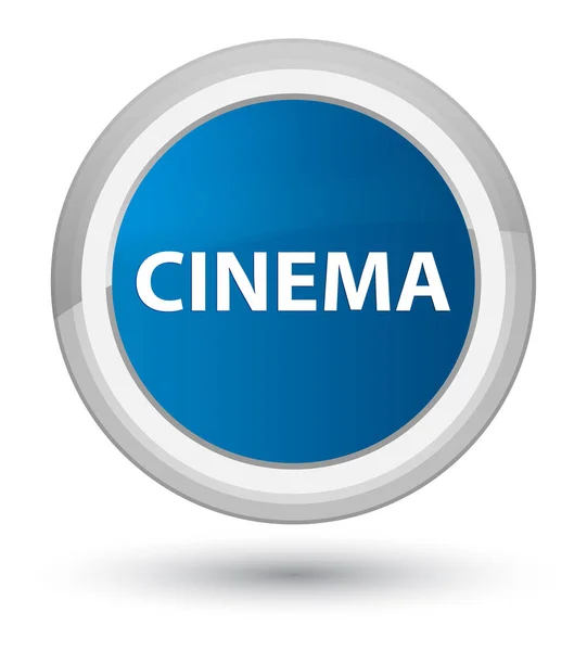 Cinéma prime bouton rond bleu — Photo