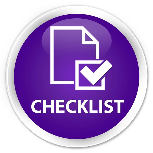 Checklist Premium viola pulsante rotondo — Foto Stock