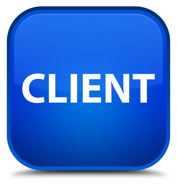 Client pulsante quadrato blu speciale — Foto Stock