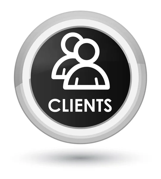 Clients (Gruppensymbol) Prime schwarzer runder Knopf — Stockfoto