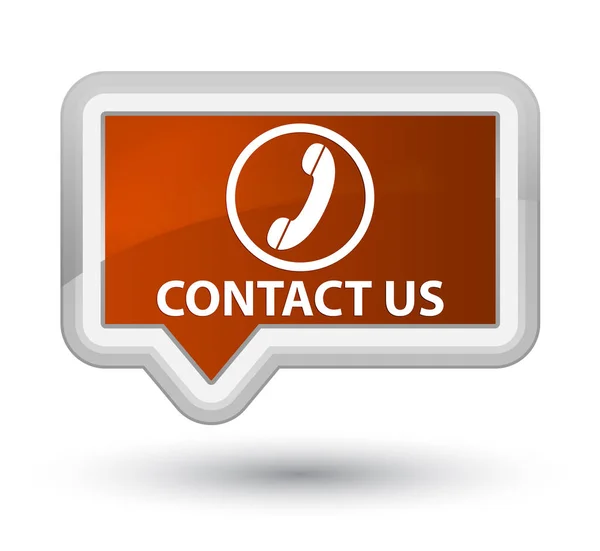 Contact us (phone icon) prime brown banner button