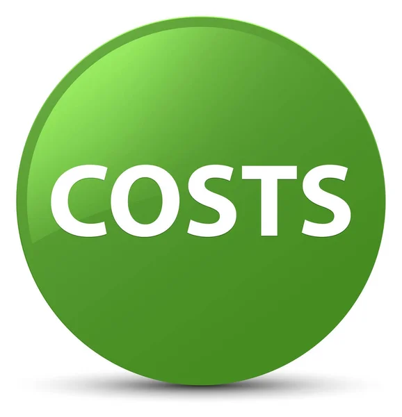 Koszty miękkie zielony okrągły przycisk — Zdjęcie stockowe