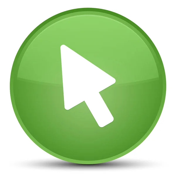 Icono del cursor especial botón redondo verde suave —  Fotos de Stock