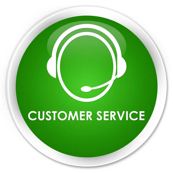 Service à la clientèle (icône du service à la clientèle) bouton rond vert premium — Photo