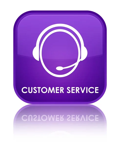 Customer service (pictogram van de zorg van de klant) speciale paarse vierkante kont — Stockfoto