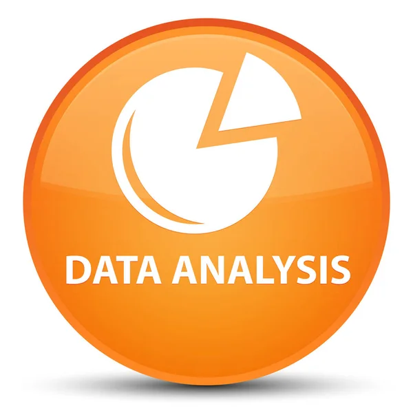 Аналіз даних (піктограма графа) спеціальна помаранчева кругла кнопка — стокове фото