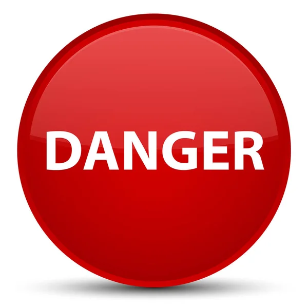 Danger botão redondo vermelho especial — Fotografia de Stock