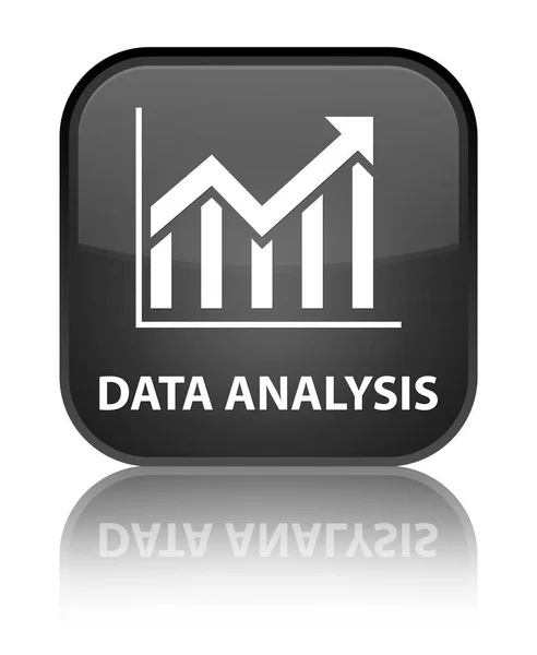 データ分析 (統計アイコン) 特別な黒四角ボタン — ストック写真
