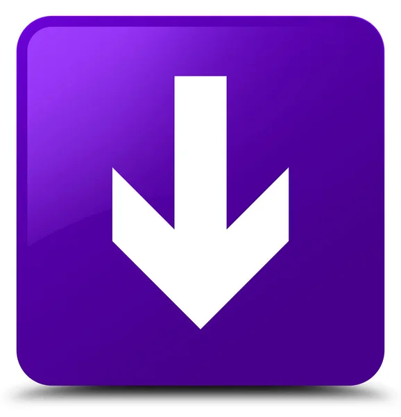 다운로드 화살표 아이콘 보라색 사각형 버튼 — 스톡 사진