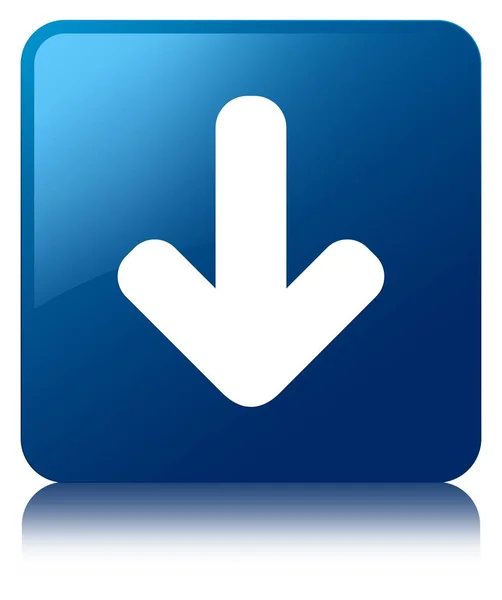 Download arrow icon blue square button — Stock Photo, Image