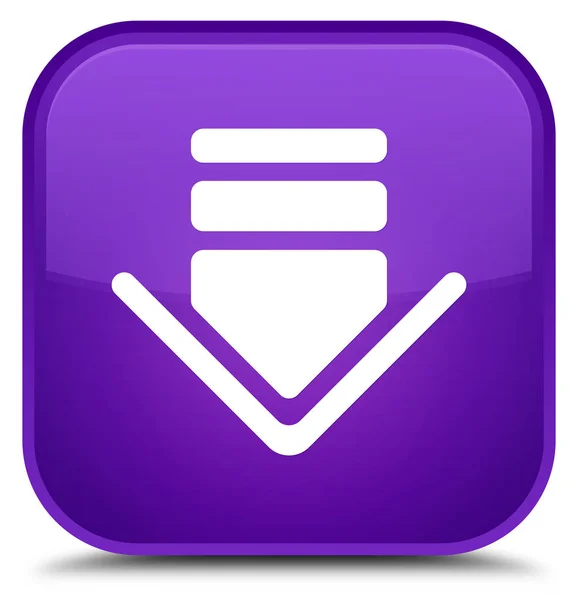 Letöltés ikon különleges lila négyzet gomb — Stock Fotó