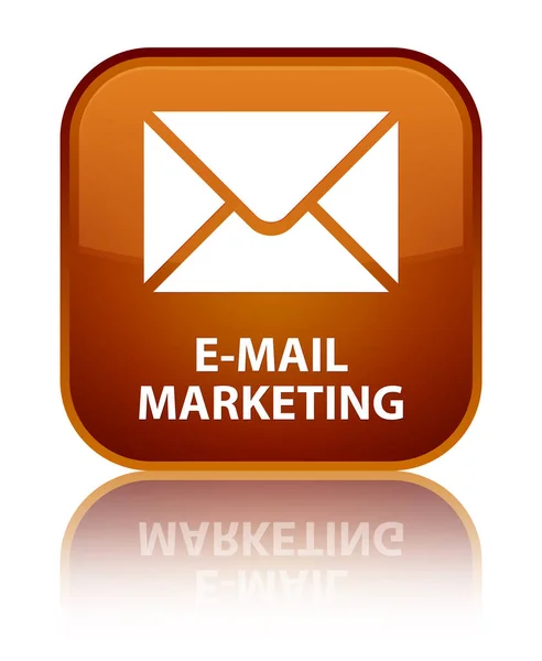 E-Mail Marketing spezielle braune quadratische Taste — Stockfoto