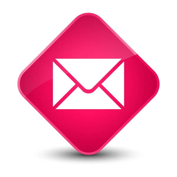 E-post ikonen elegant rosa diamant knapp — Stockfoto