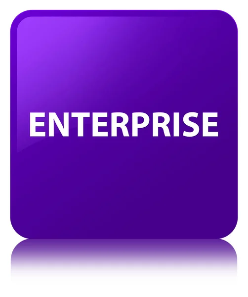 Enterprise paarse vierkante knop — Stockfoto