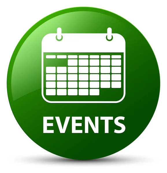 Veranstaltungen (Kalendersymbol) grüner runder Knopf — Stockfoto