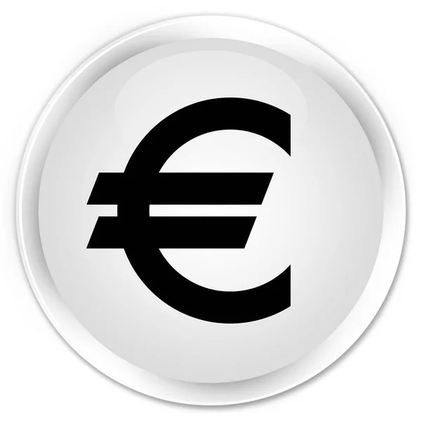 Euro signe icône premium blanc bouton rond — Photo