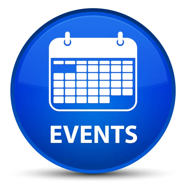 Events (calendar icon) special blue round button — Stock Photo, Image