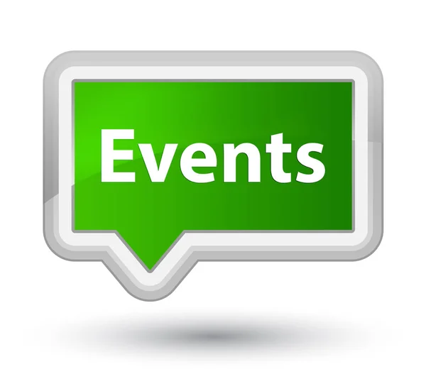 Events prime green banner button — Stock Photo, Image