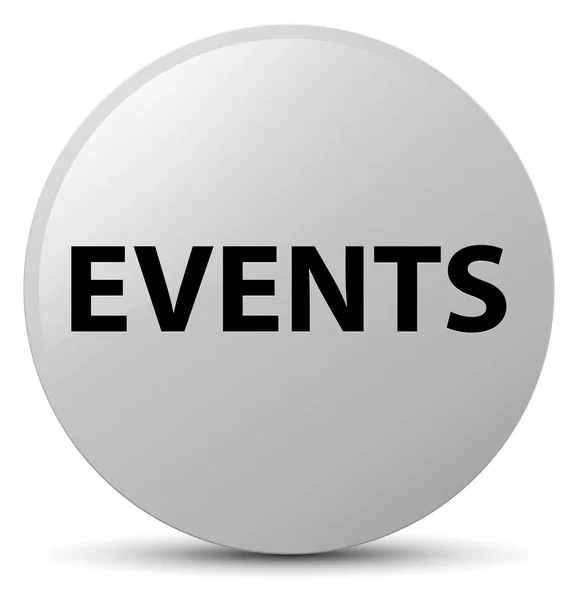 Eventos botão redondo branco — Fotografia de Stock
