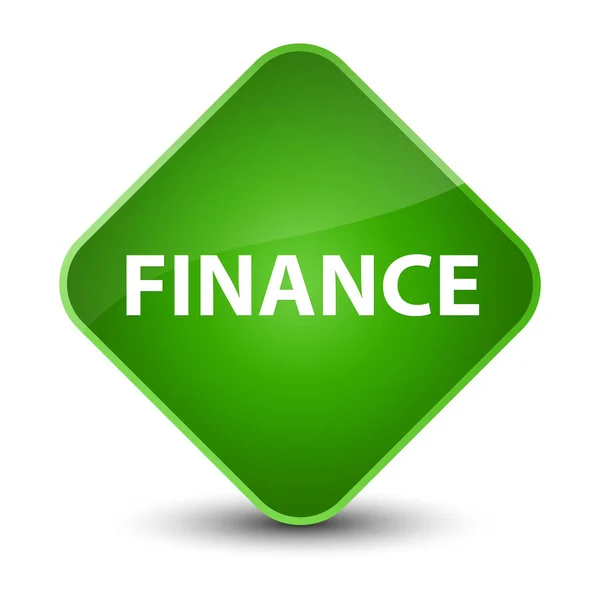 Finance elegant green diamond button — Stock Photo, Image