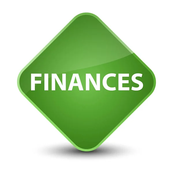 Finances elegant soft green diamond button — Stock Photo, Image