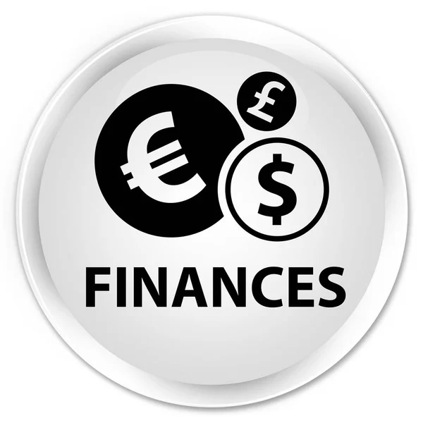 Financias (sinal do euro) botão redondo branco prémio — Fotografia de Stock