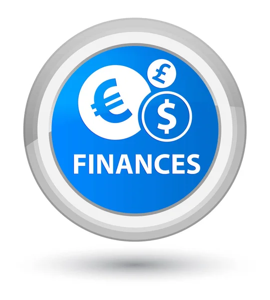 Finanzas (euro signo) primer botón redondo azul cian — Foto de Stock