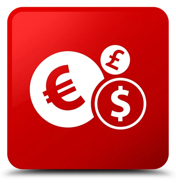 Finanse ikona plac czerwony przycisk — Zdjęcie stockowe