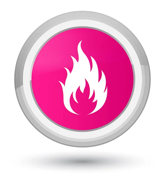 Ogień ikona prime różowy okrągły przycisk — Zdjęcie stockowe