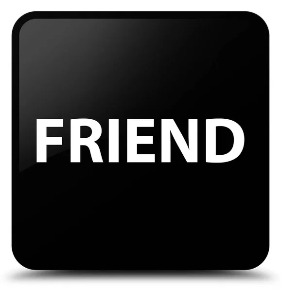 Φίλος μαύρο τετράγωνο κουμπί — Φωτογραφία Αρχείου