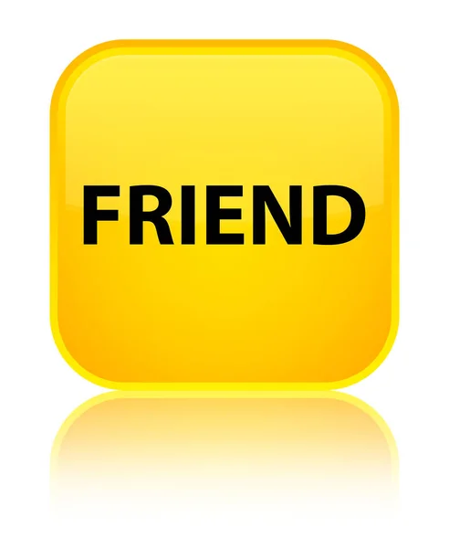 Friend special yellow square button — Stock Photo, Image