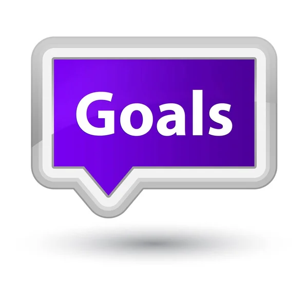 Goals prime purple banner button — Stock Photo, Image