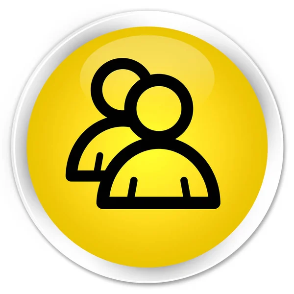 Gruppo icona premium giallo pulsante rotondo — Foto Stock