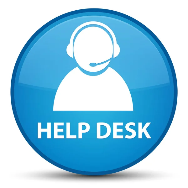 Help desk (pictogram van de zorg van de klant) speciale cyaan blauw ronde knop — Stockfoto