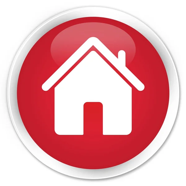Ikona home premium czerwony okrągły przycisk — Zdjęcie stockowe