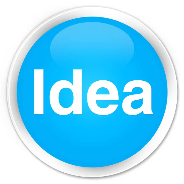 Ιδέα premium κυανό μπλε στρογγυλό κουμπί — Φωτογραφία Αρχείου