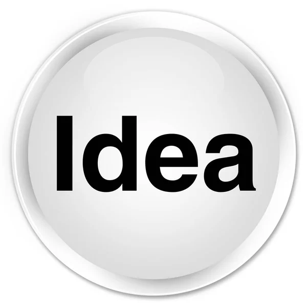 Idee premium wit ronde knop — Stockfoto