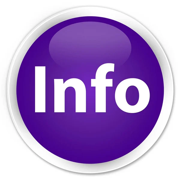 Information premium lila runda knappen — Stockfoto