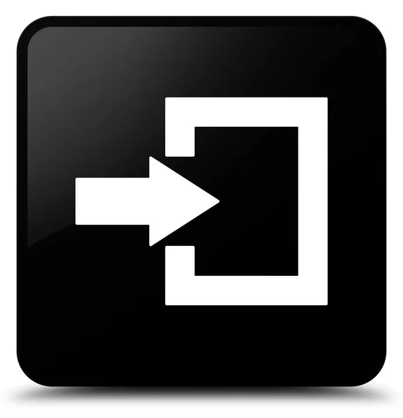 Vierkante knoop van het pictogram zwart van login — Stockfoto