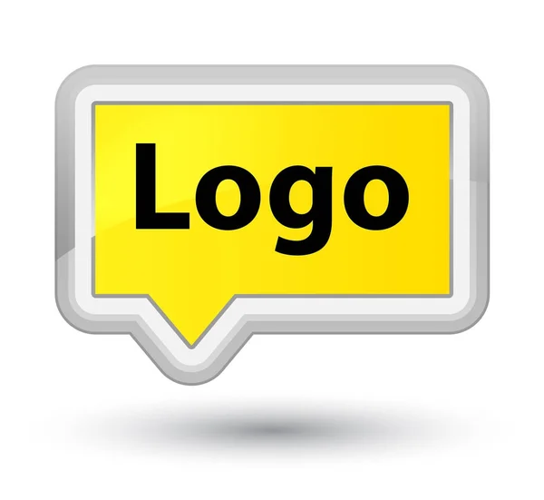 Logo Başbakan sarı banner buton — Stok fotoğraf