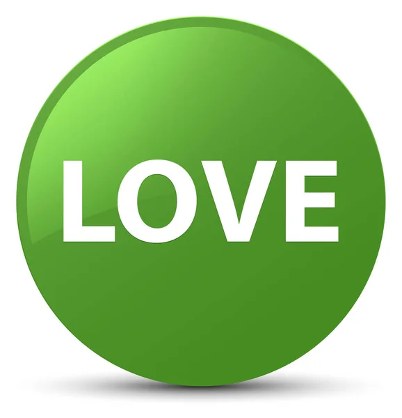 Любов м'яка зелена кругла кнопка — стокове фото