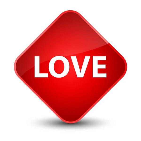 Love elegant red diamond button — Stock Photo, Image