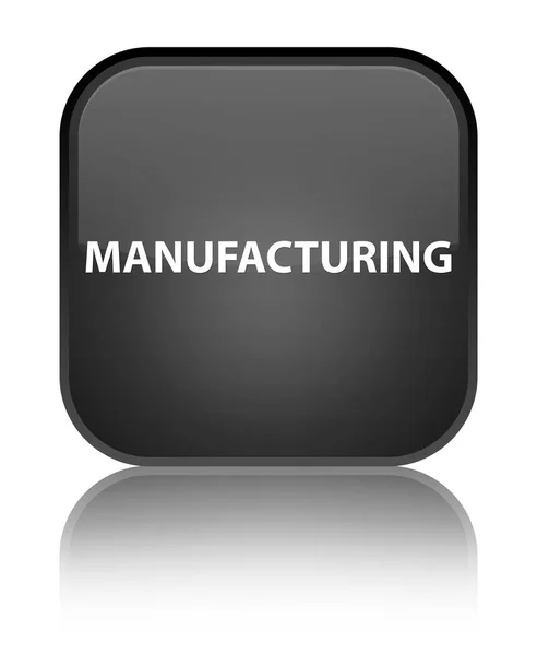 Manufacturing special black square button — Stock Photo, Image
